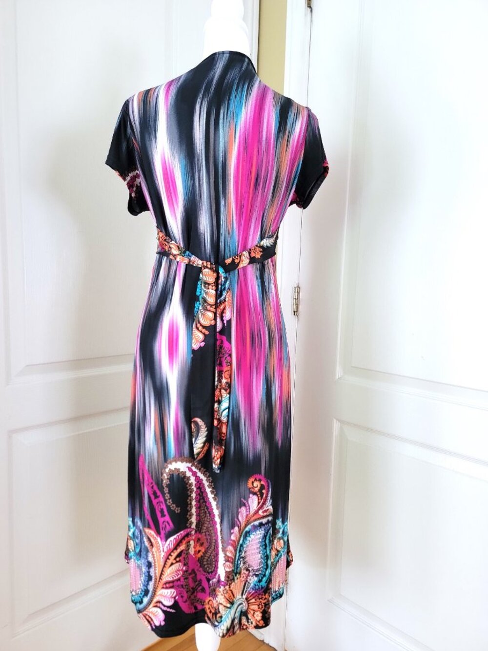 JUS D’ORANGE COLORFUL PRINT MODAL DRESS - Picture 4 of 9